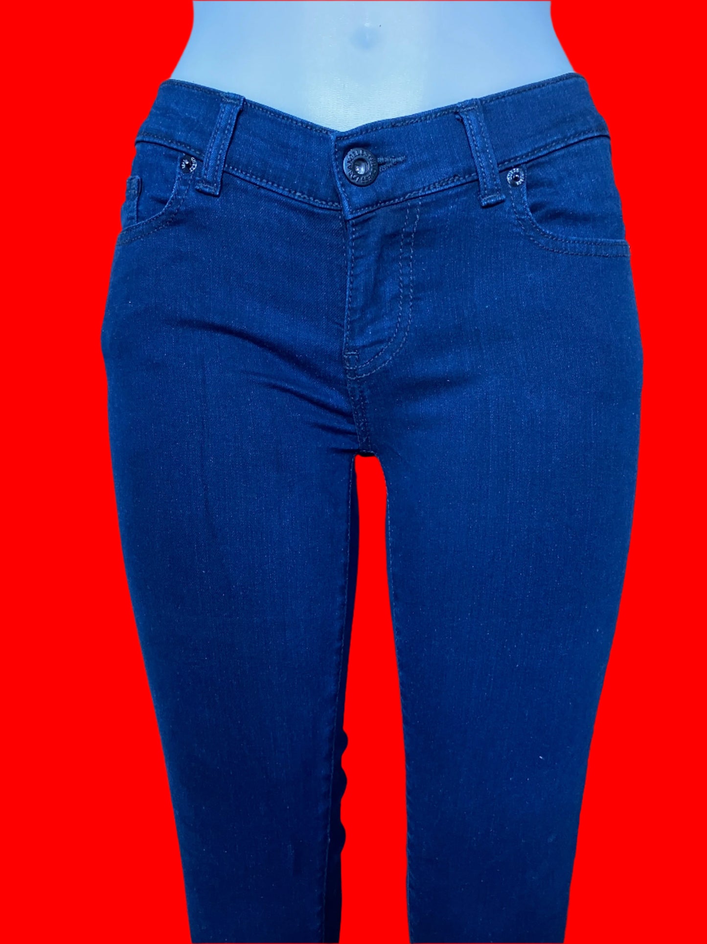Guess Starlet Skinny Jeans Dark Navy In Excellent Condition - Size: 28/32