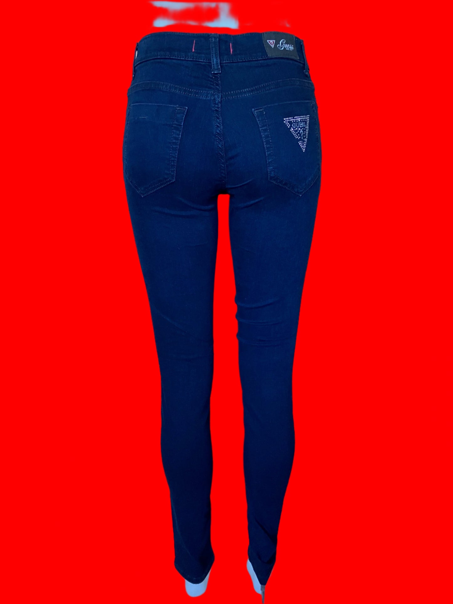 Guess Starlet Skinny Jeans Dark Navy In Excellent Condition - Size: 28/32