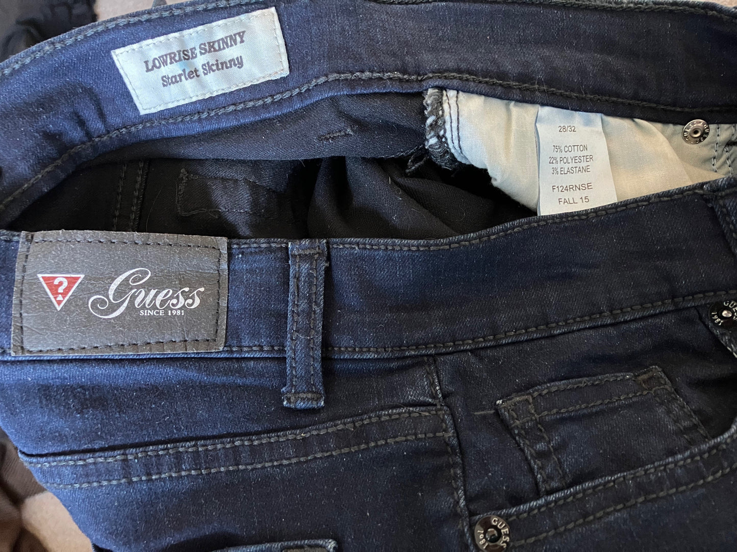 Guess Starlet Skinny Jeans Dark Navy In Excellent Condition - Size: 28/32
