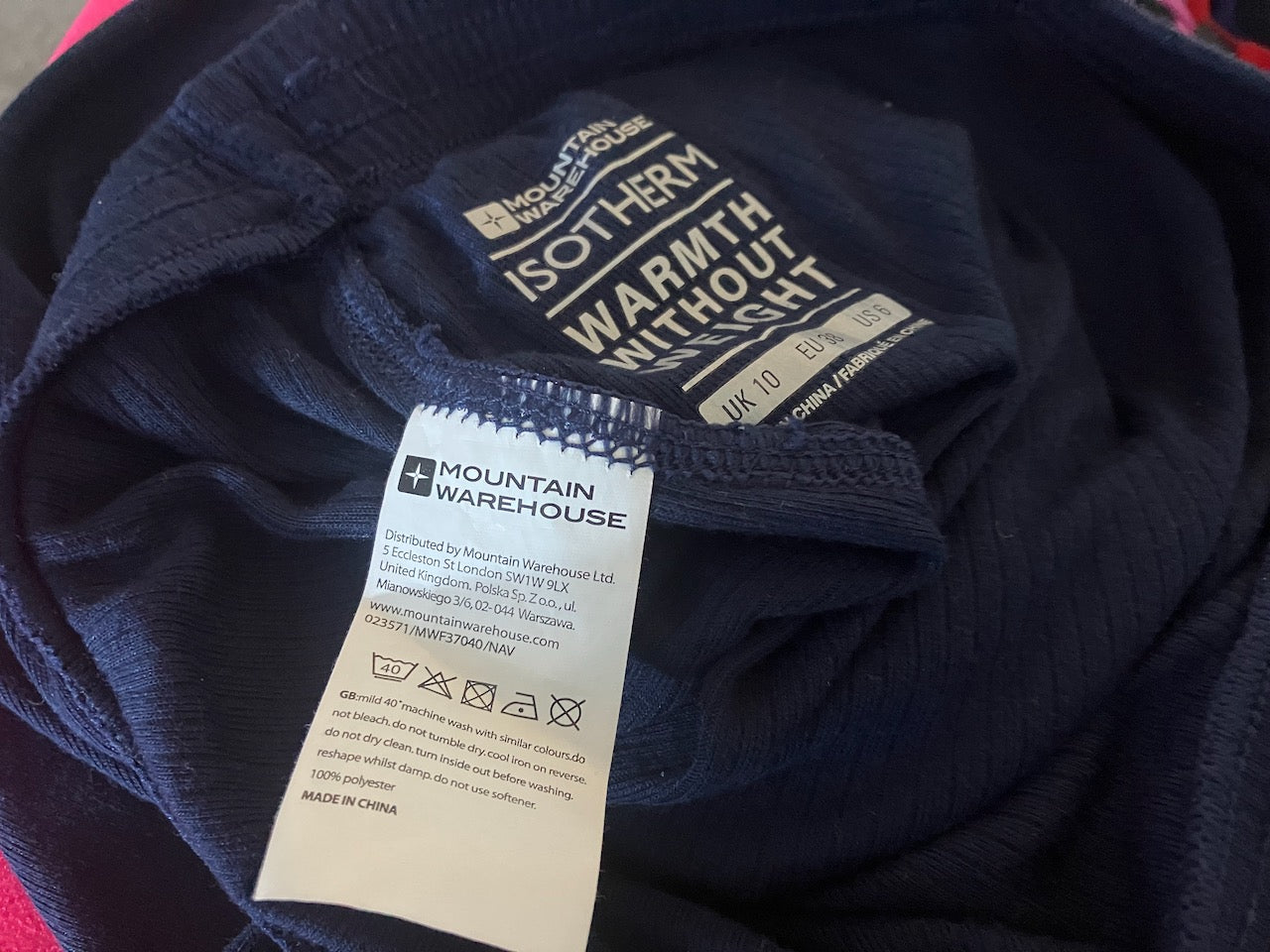 Mountain Warehouse - Isotherm Navy Blue Leggings - Size: 10