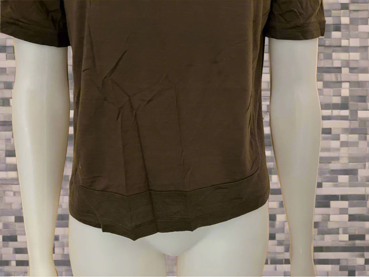 Icebreaker - Olive Green Round Neck Tee - Size: S