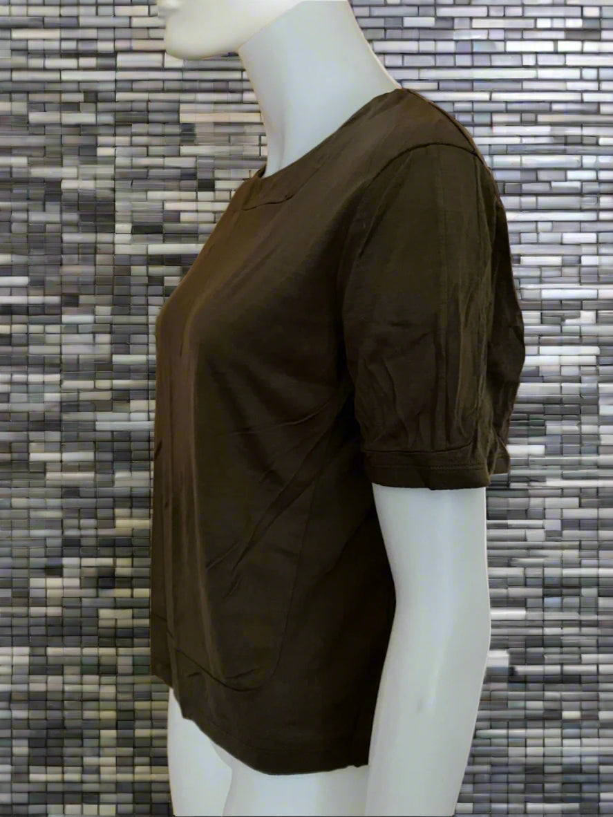 Icebreaker - Olive Green Round Neck Tee - Size: S
