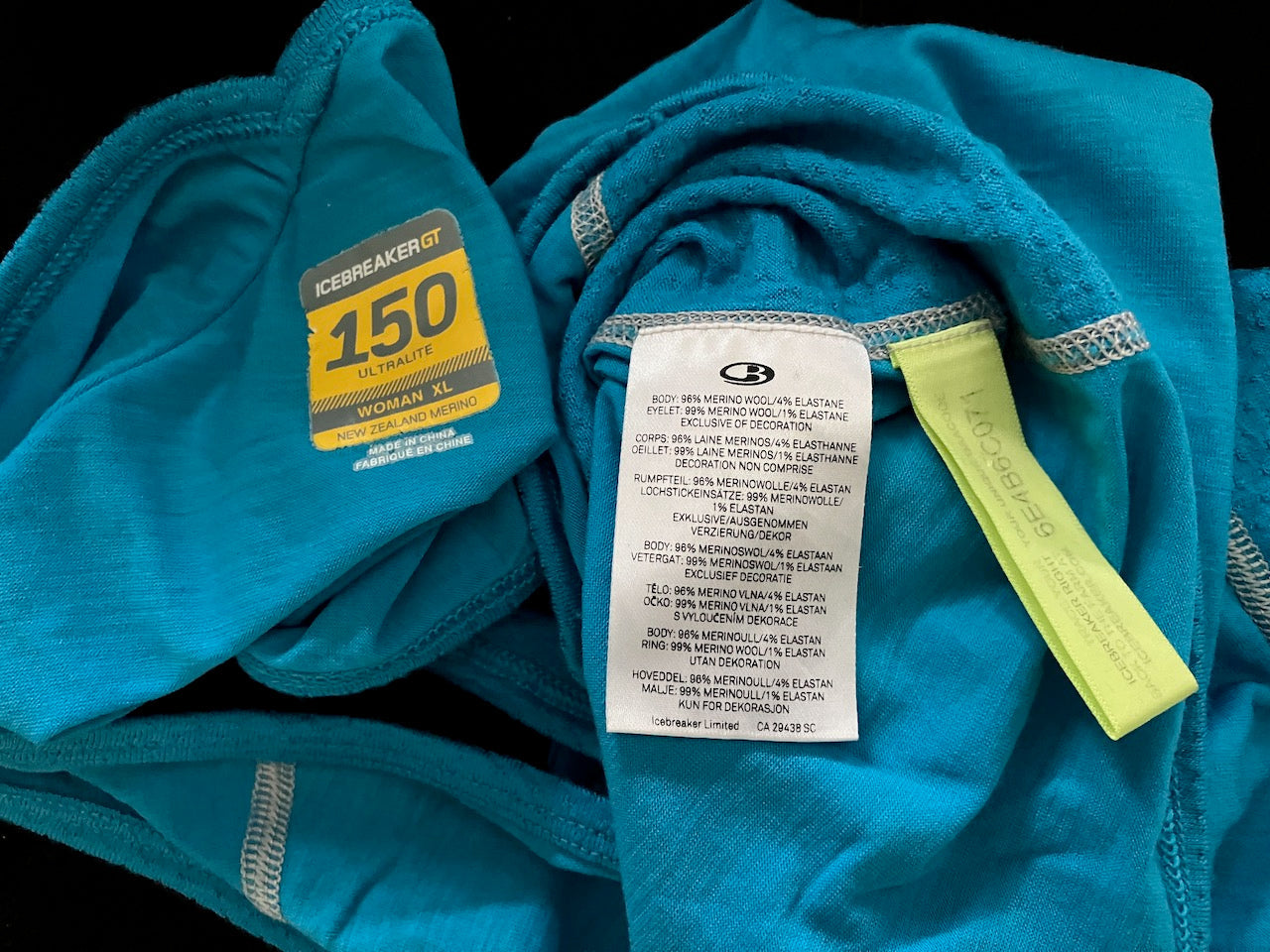 Icebreaker - Striking Blue 150 Ultralite Singlet - Size: XL