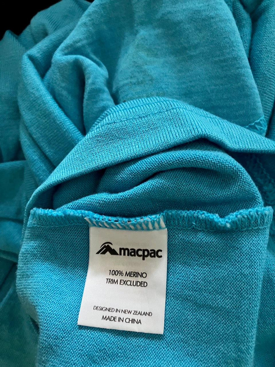 Macpac - Blue Merino Top With Zip - Unisex - Size: M