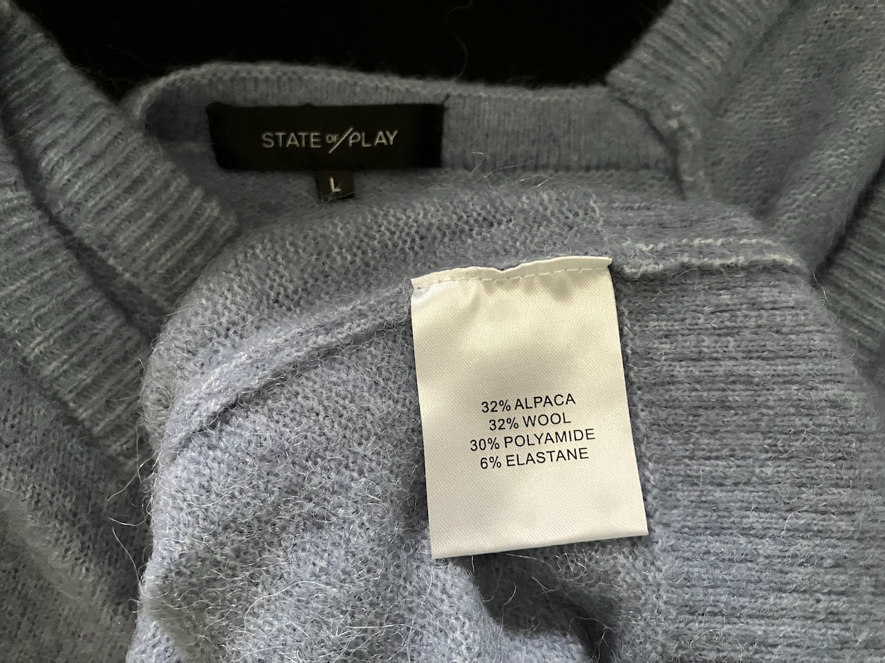 State of Play - NZ Designer Alpaca & Wool Jumper - Size: L (Small Fitting)