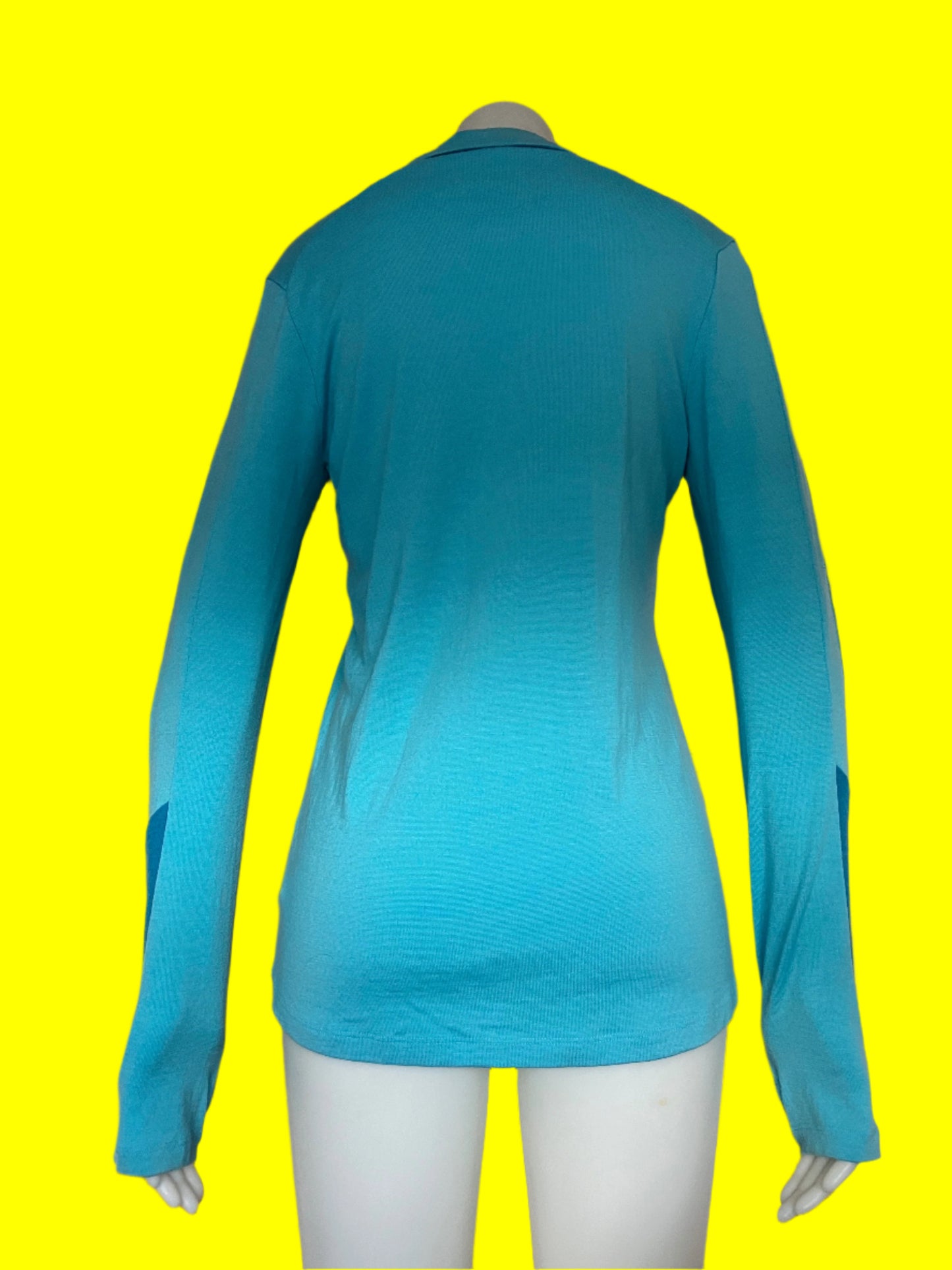 Icebreaker Two Toned Blue Top With Zip - Size: L