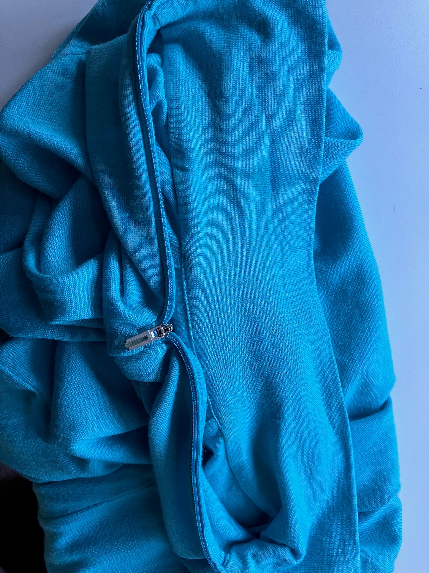 Icebreaker Two Toned Blue Top With Zip - Size: L