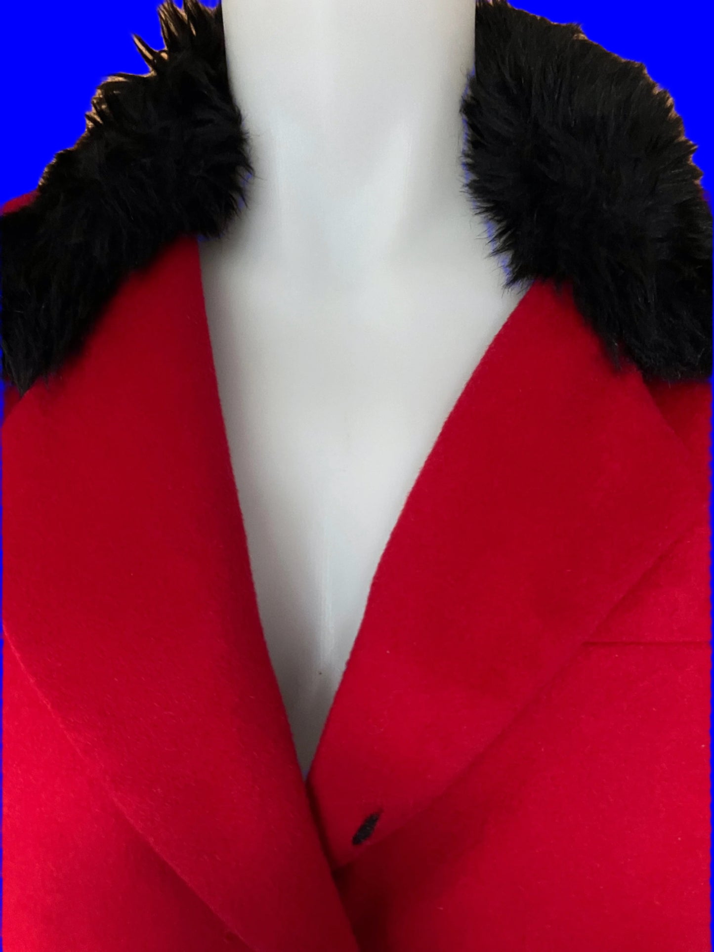 World $$$$ Riding Jacket Vibrant Red With Fur Trim - Size: M