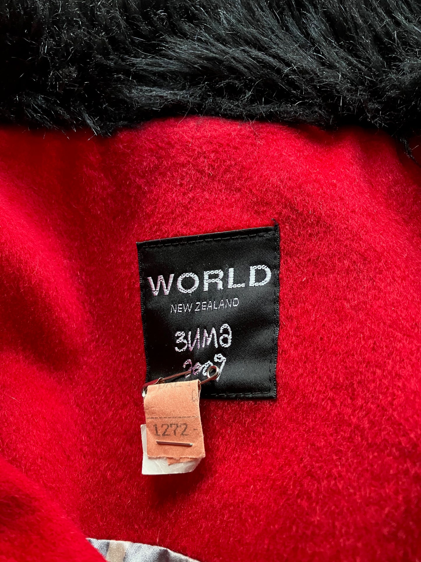 World $$$$ Riding Jacket Vibrant Red With Fur Trim - Size: M