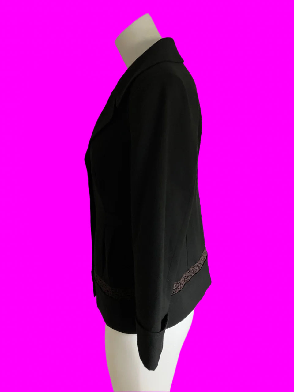 Jacqui E - Blazer With Lace Detailing - Size: 12