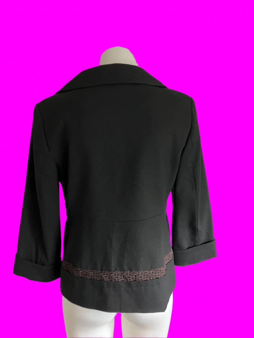 Jacqui E - Blazer With Lace Detailing - Size: 12