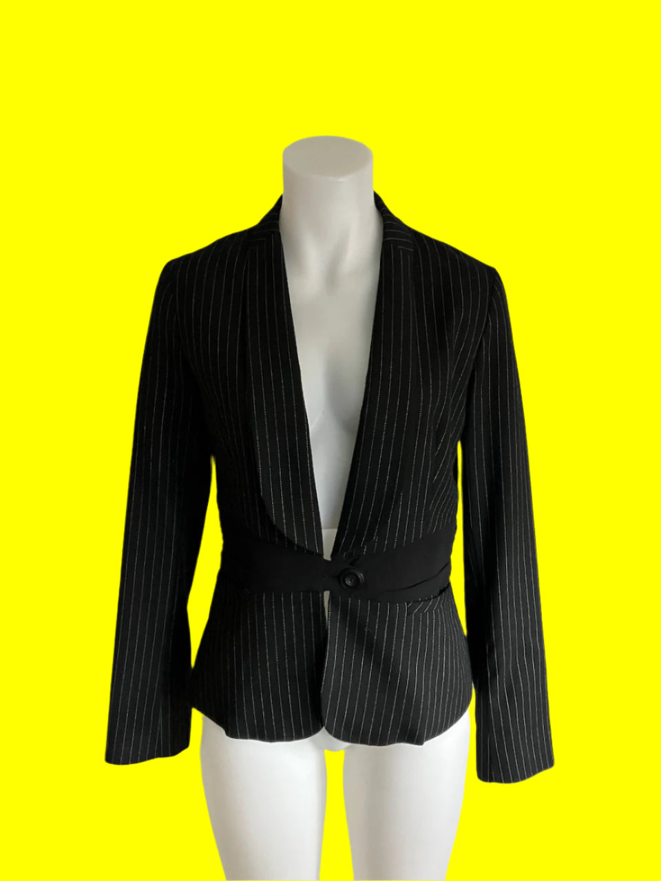 Review - Black & Pinstripe Blazer - Size: 12