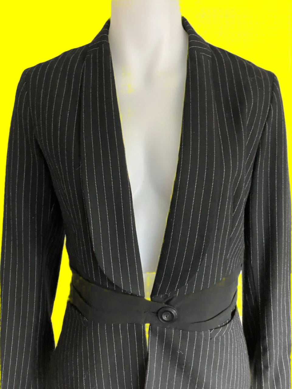 Review - Black & Pinstripe Blazer - Size: 12