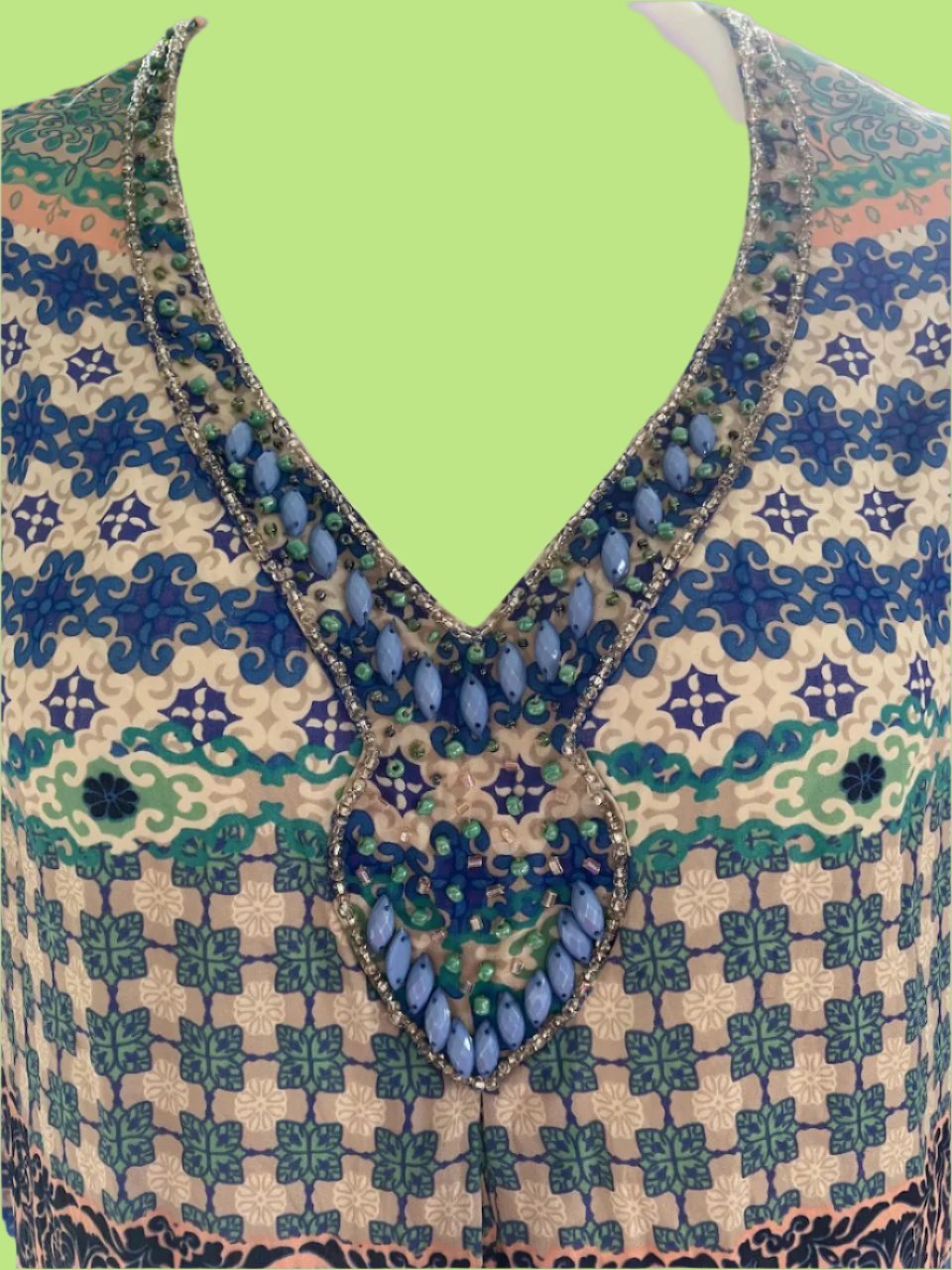 Loobies Story - Silk Top With Embellishment - Size: 12