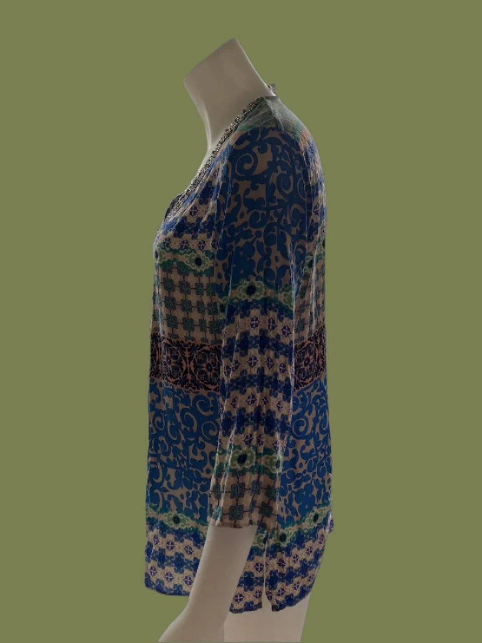 Loobies Story - Silk Top With Embellishment - Size: 12