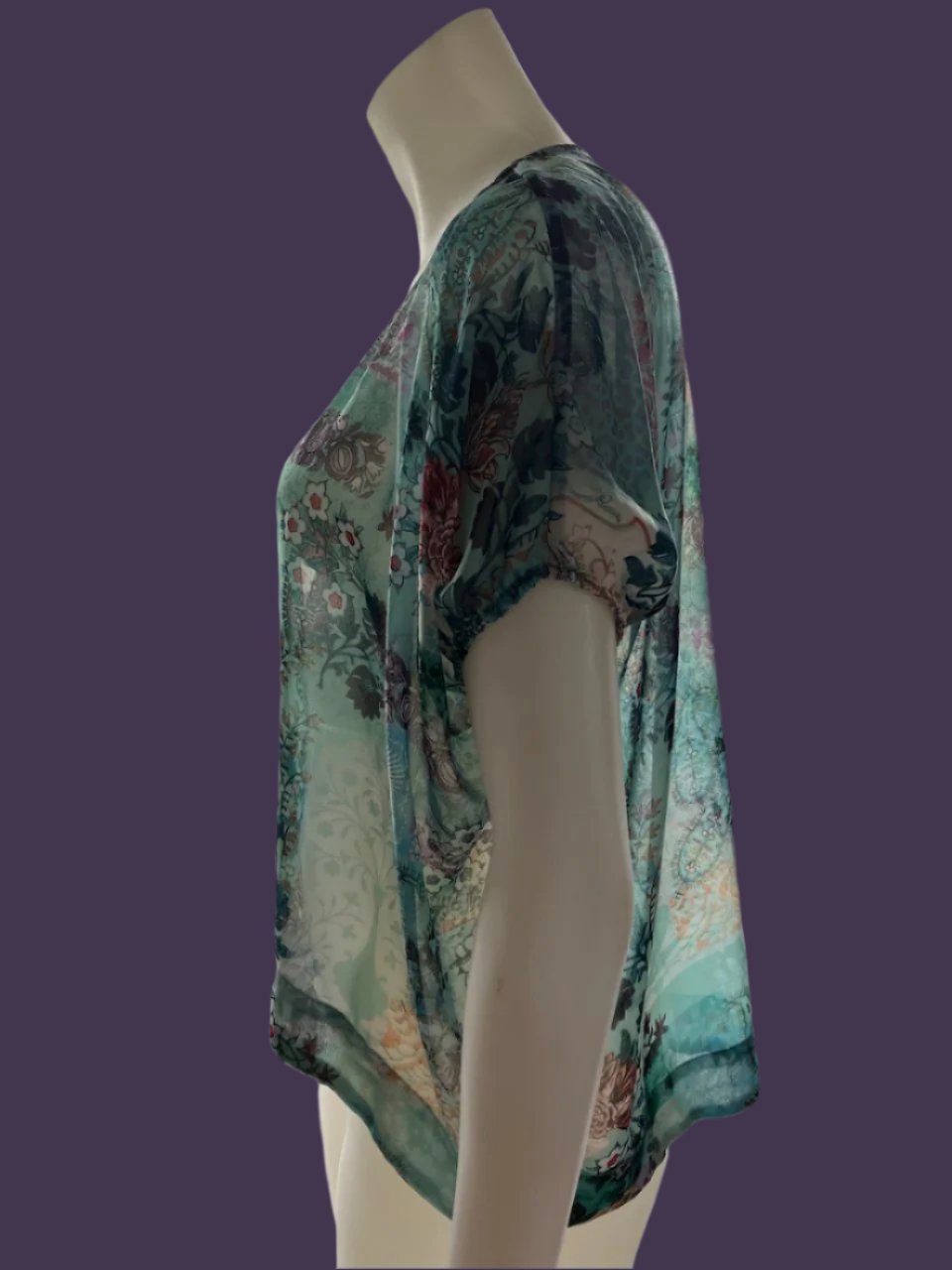 Loobies Story - Sheer Floral and Paisley Top - Size - XS