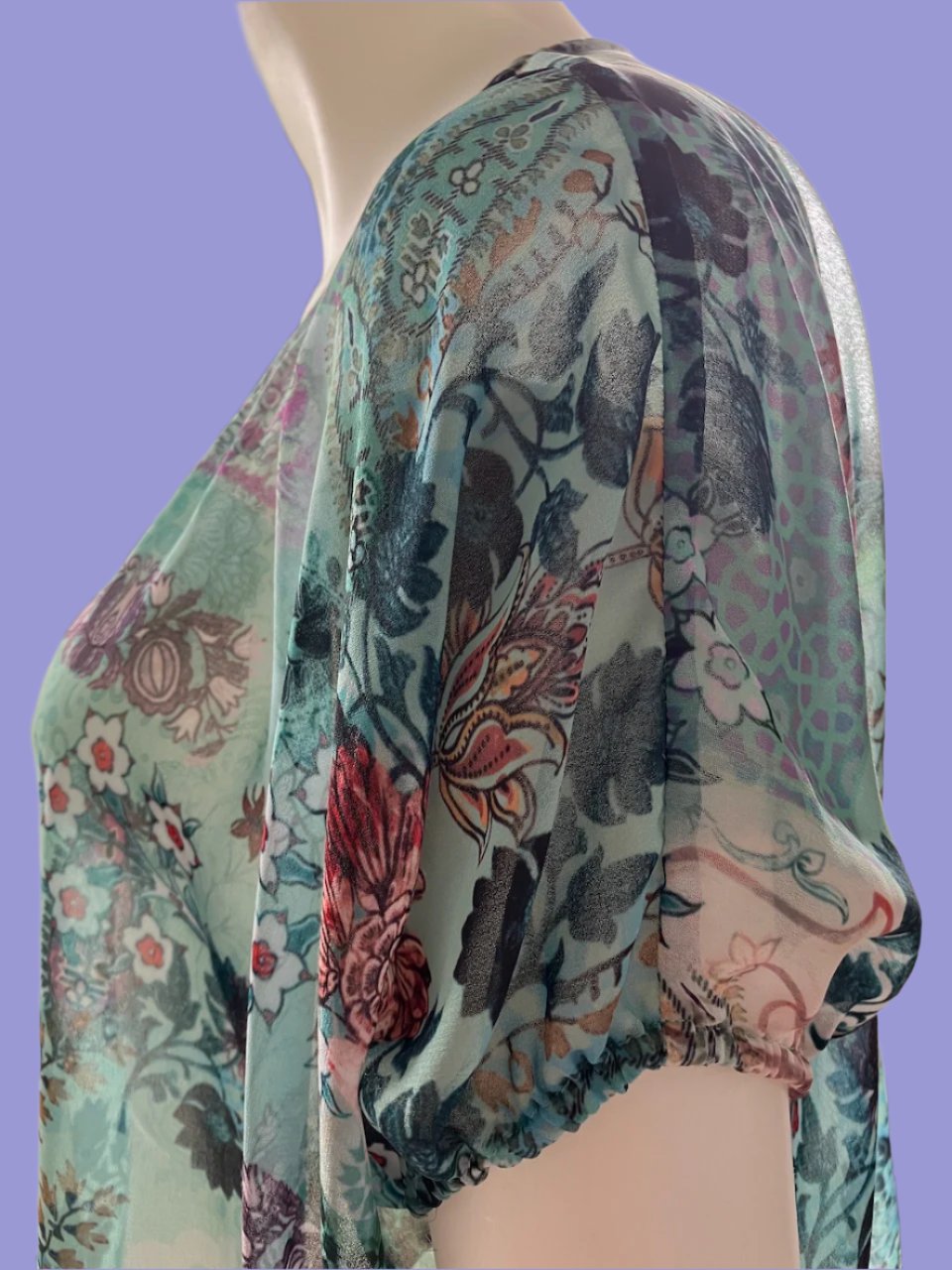 Loobies Story - Sheer Floral and Paisley Top - Size - XS
