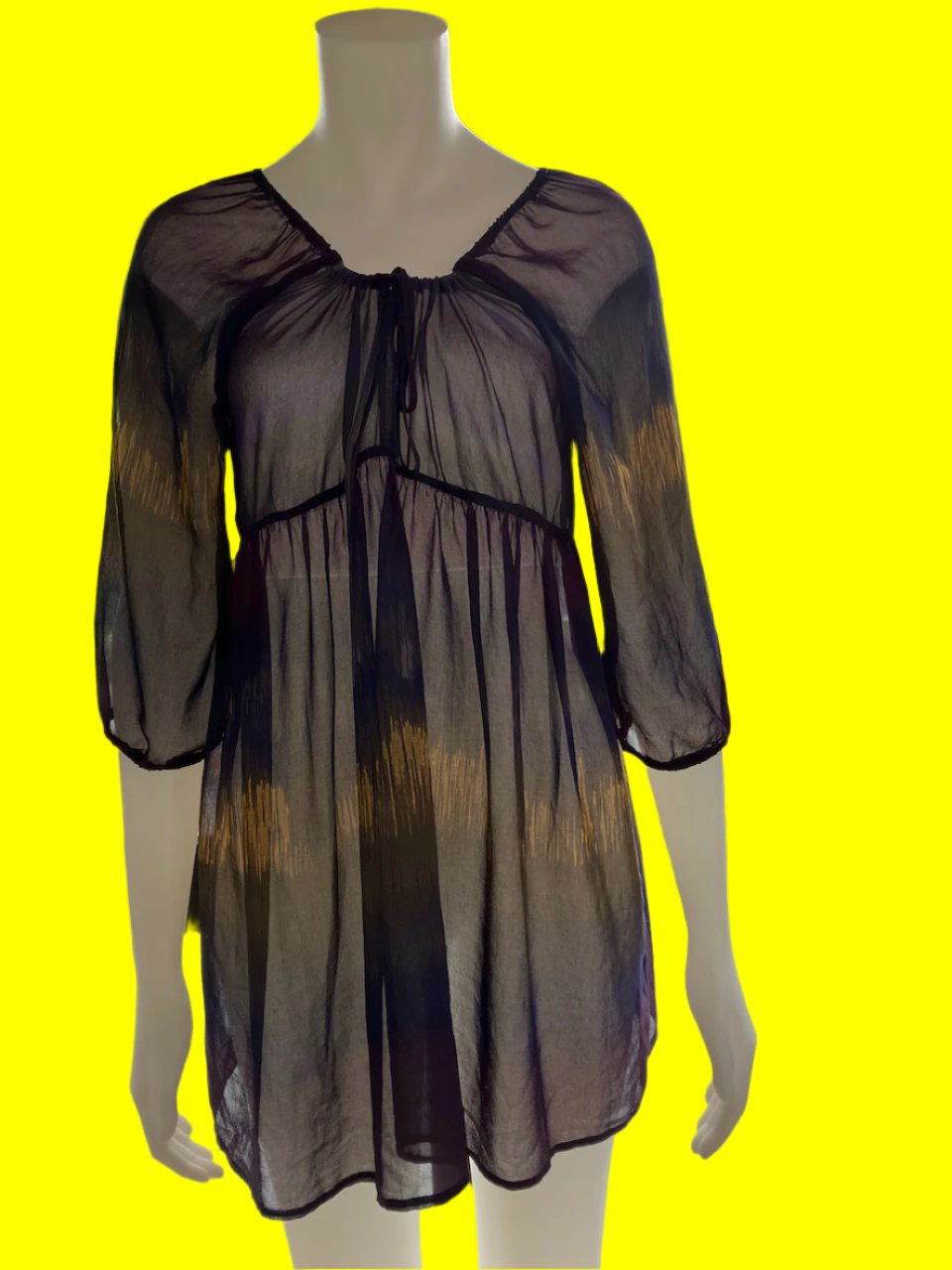 Wallis - NZ Designer Sheer Tunic Top - Size: M