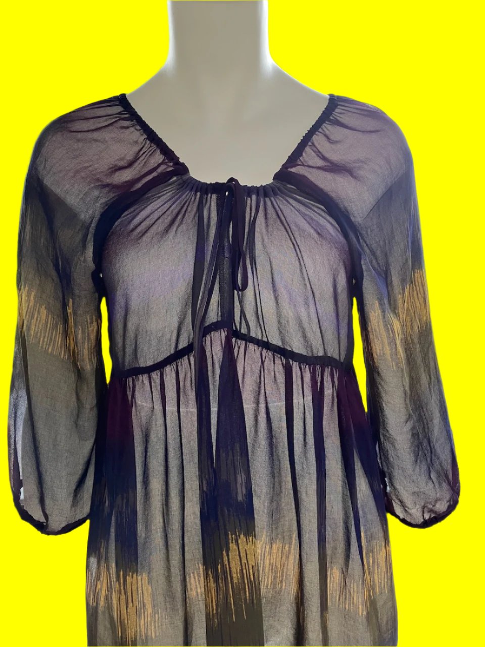 Wallis - NZ Designer Sheer Tunic Top - Size: M