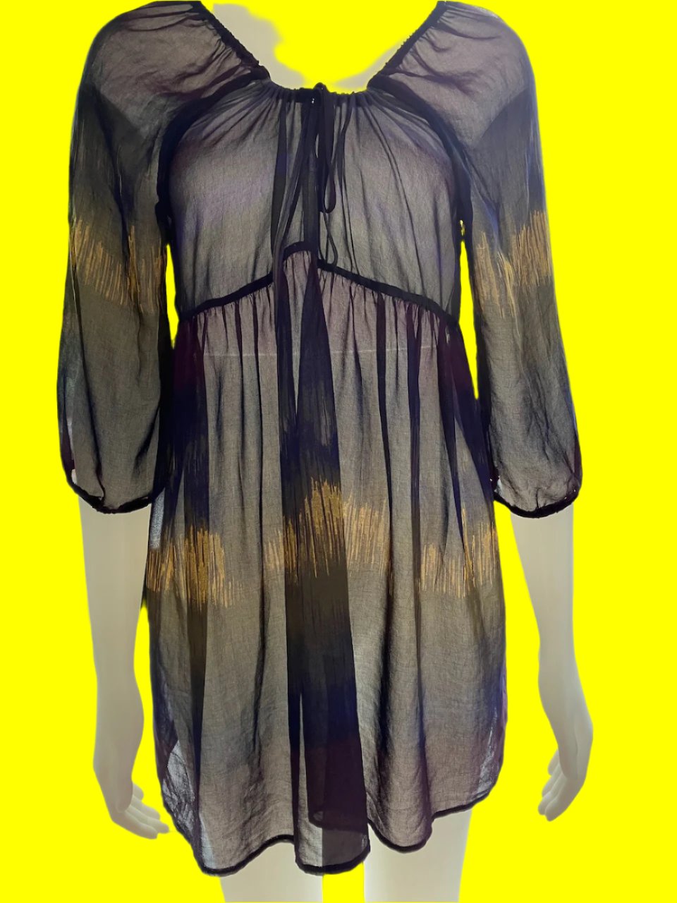 Wallis - NZ Designer Sheer Tunic Top - Size: M