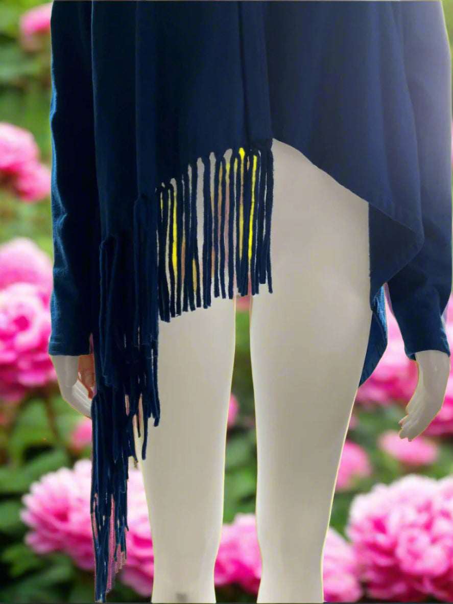 Bettie Monroe - NZ Designer - Navy Blue Merino Cardigan - Size: S