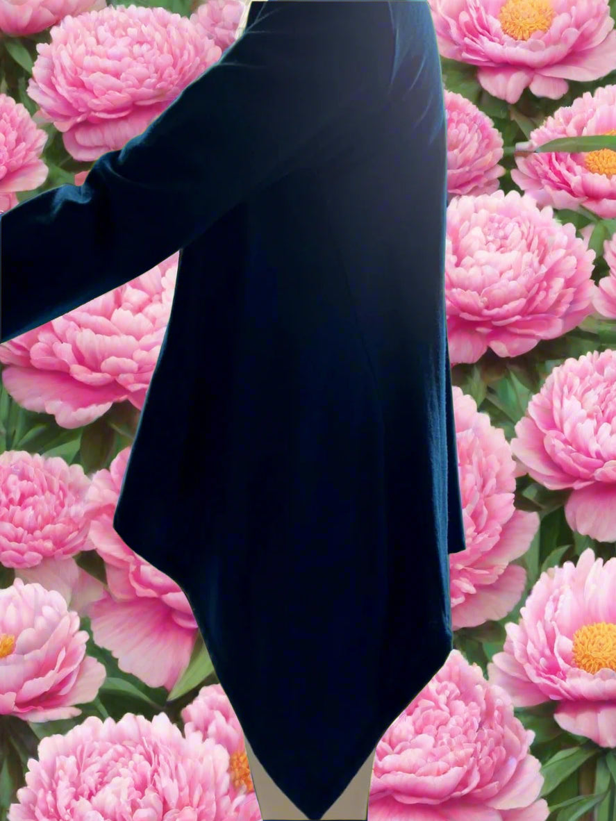 Bettie Monroe - NZ Designer - Navy Blue Merino Cardigan - Size: S