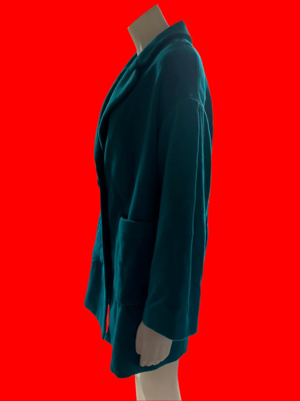 Curate By Trellise Cooper - Gorgeous Turquoise Wool Coat - Size: M