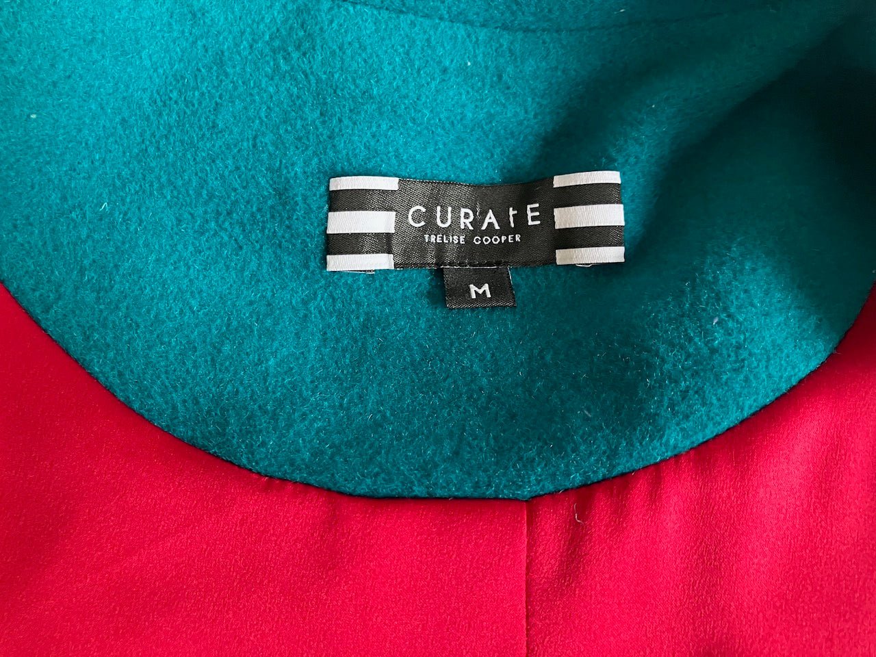 Curate By Trellise Cooper - Gorgeous Turquoise Wool Coat - Size: M