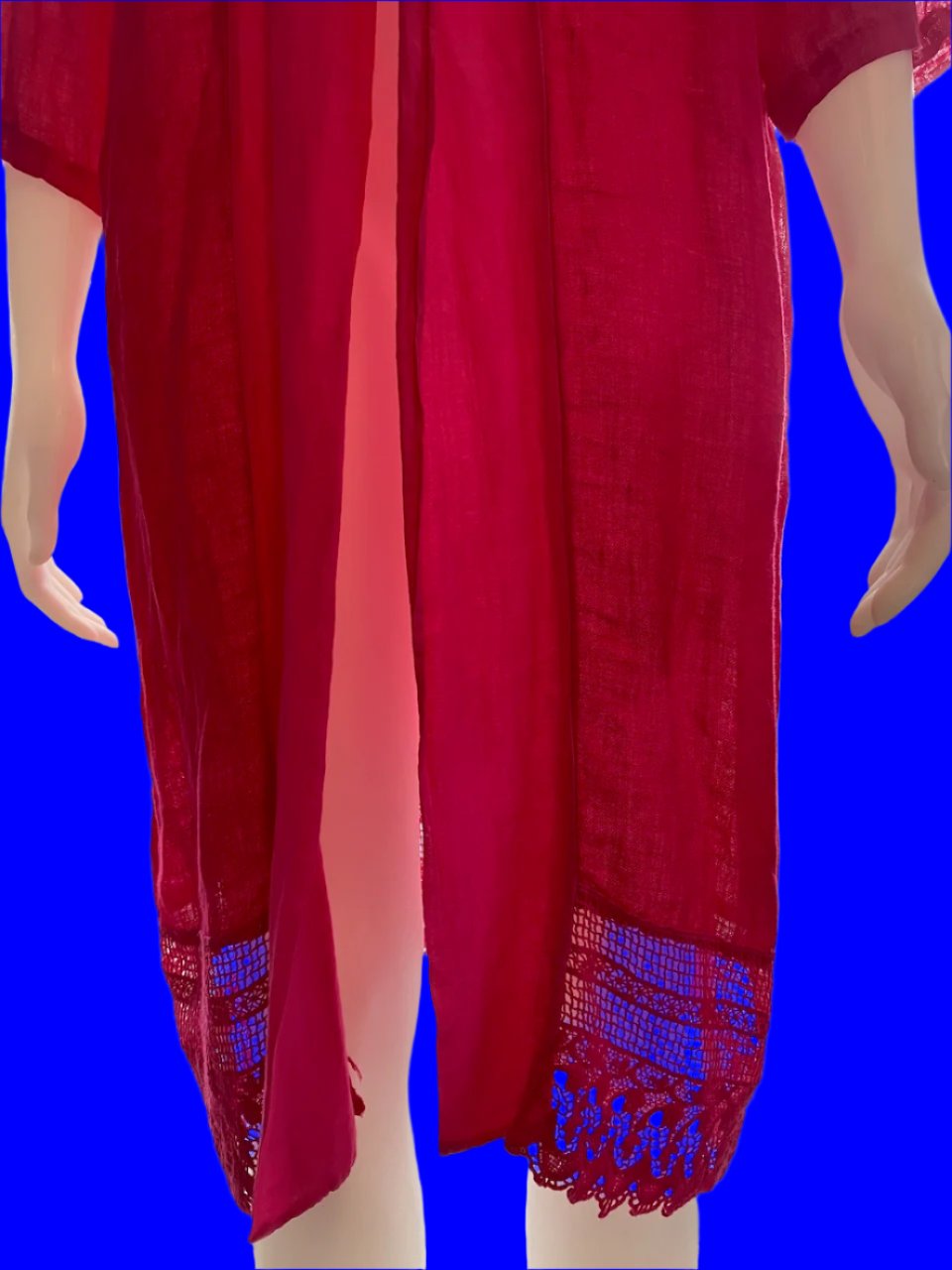 Simply Linen - Fuschia Pink Italian Made Robe - Size: S/M