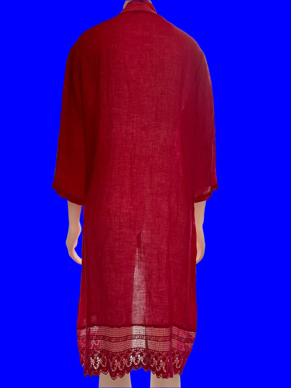 Simply Linen - Fuschia Pink Italian Made Robe - Size: S/M