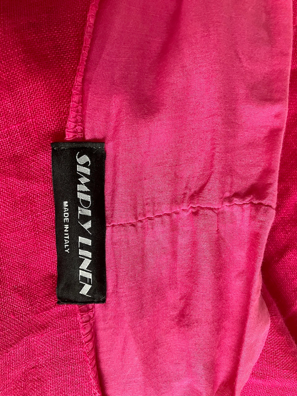 Simply Linen - Fuschia Pink Italian Made Robe - Size: S/M