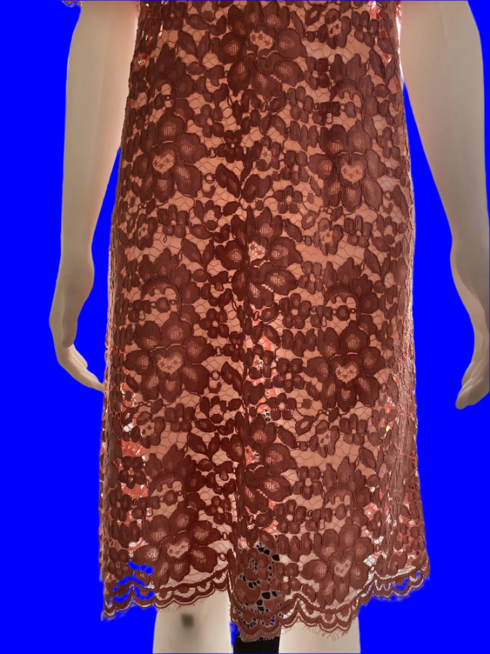 Perriam - NZ Made - Pink Lace Dress - Size: 12