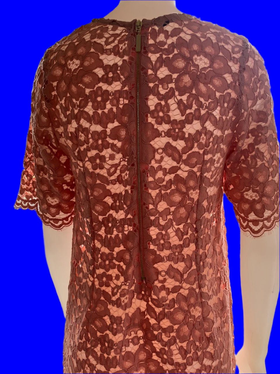 Perriam - NZ Made - Pink Lace Dress - Size: 12