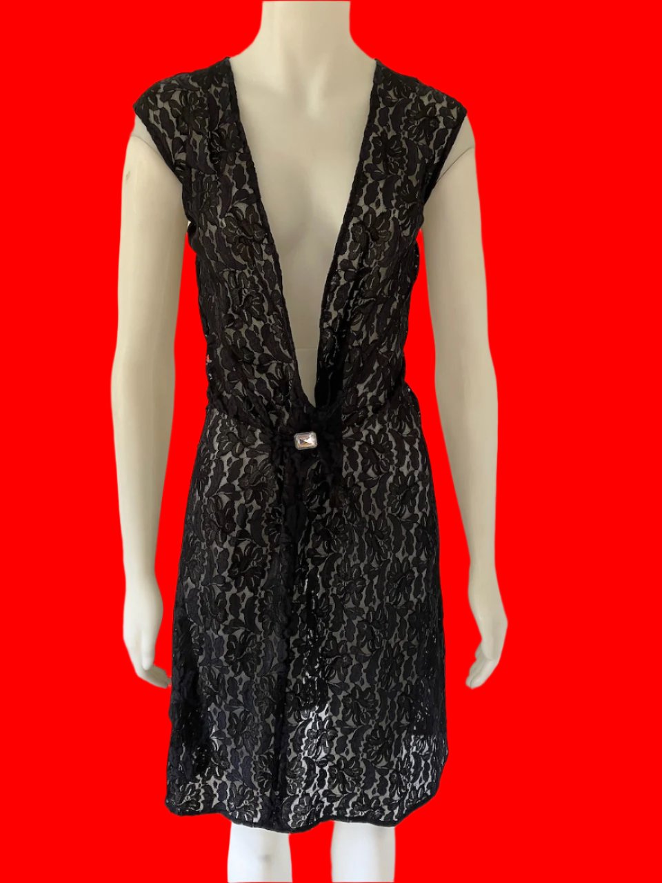 Moochi - Stylish Black Lace Dress - Size: 6