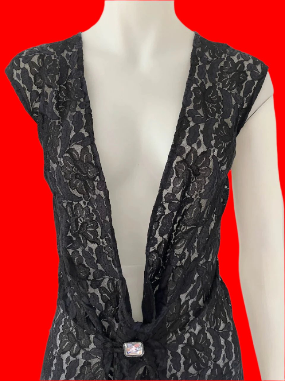 Moochi - Stylish Black Lace Dress - Size: 6