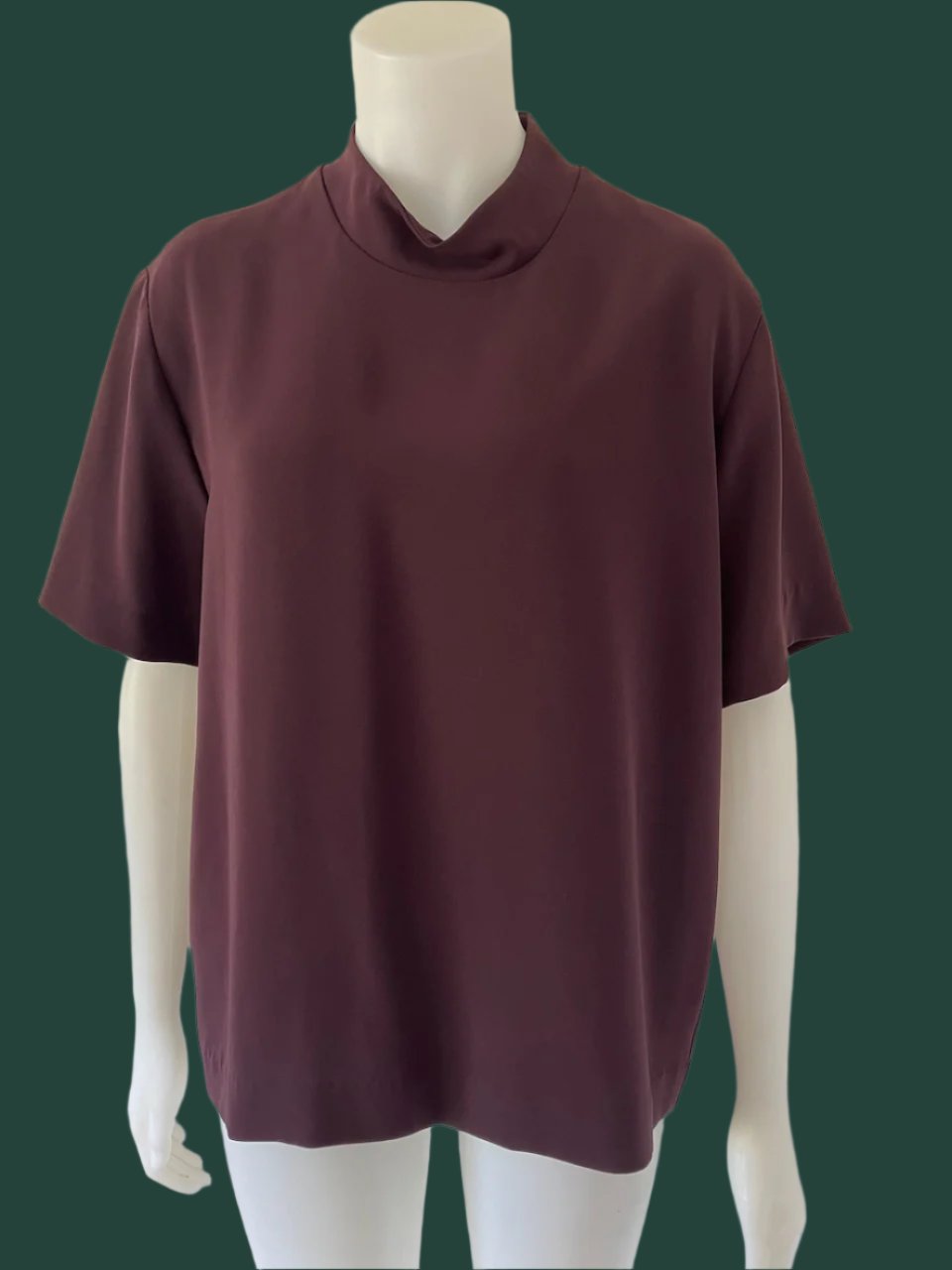 Juliette Hogan - NZ Made Designer Top in Aubergine - Size: 8