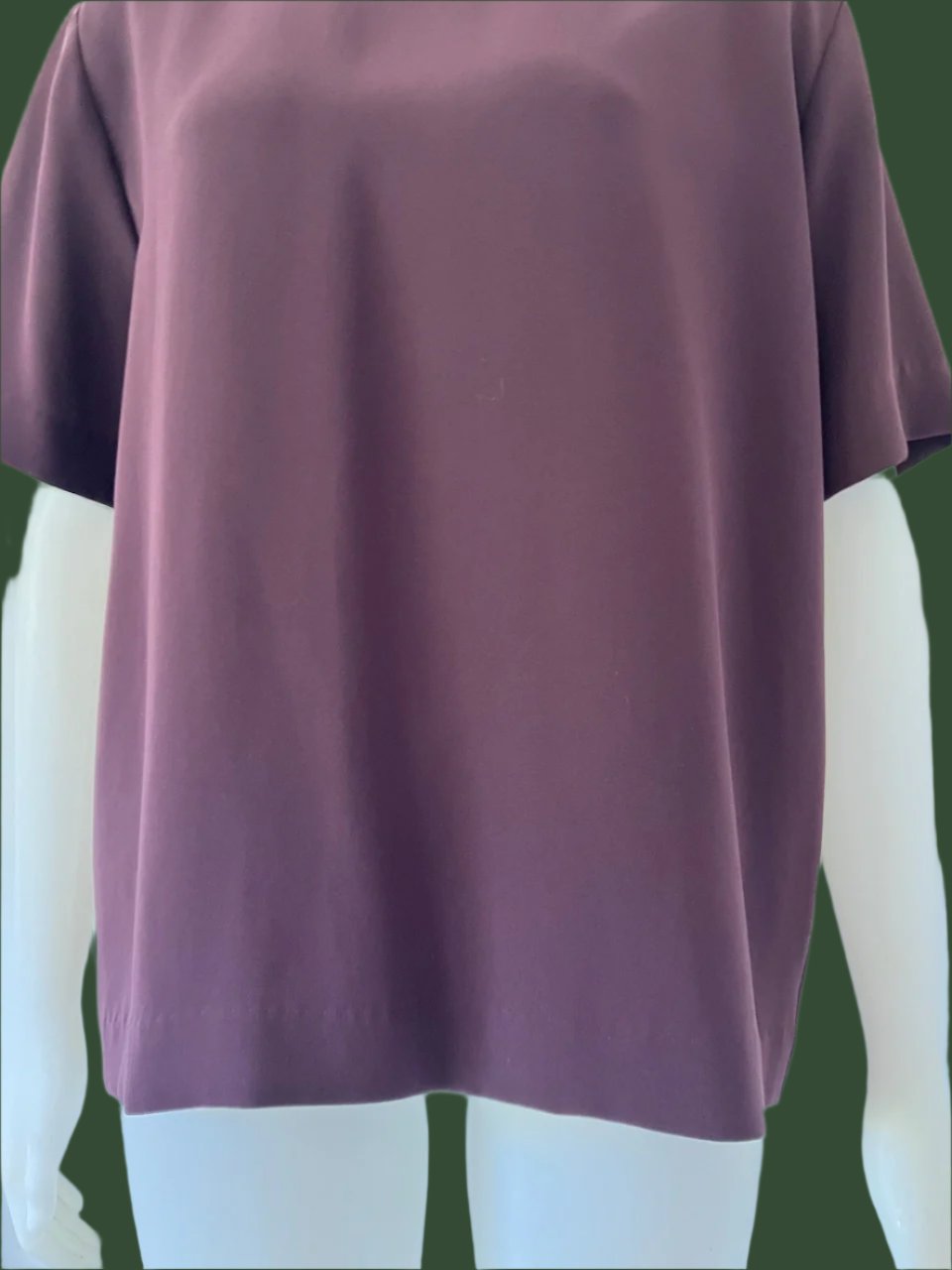 Juliette Hogan - NZ Made Designer Top in Aubergine - Size: 8