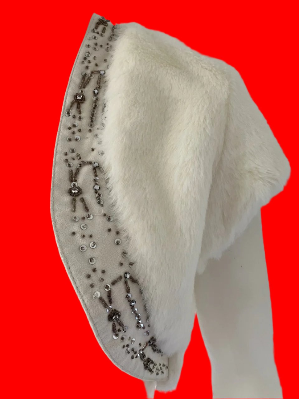 Guess - Glamorous Faux Fur Shrug Jacket - Size: XS