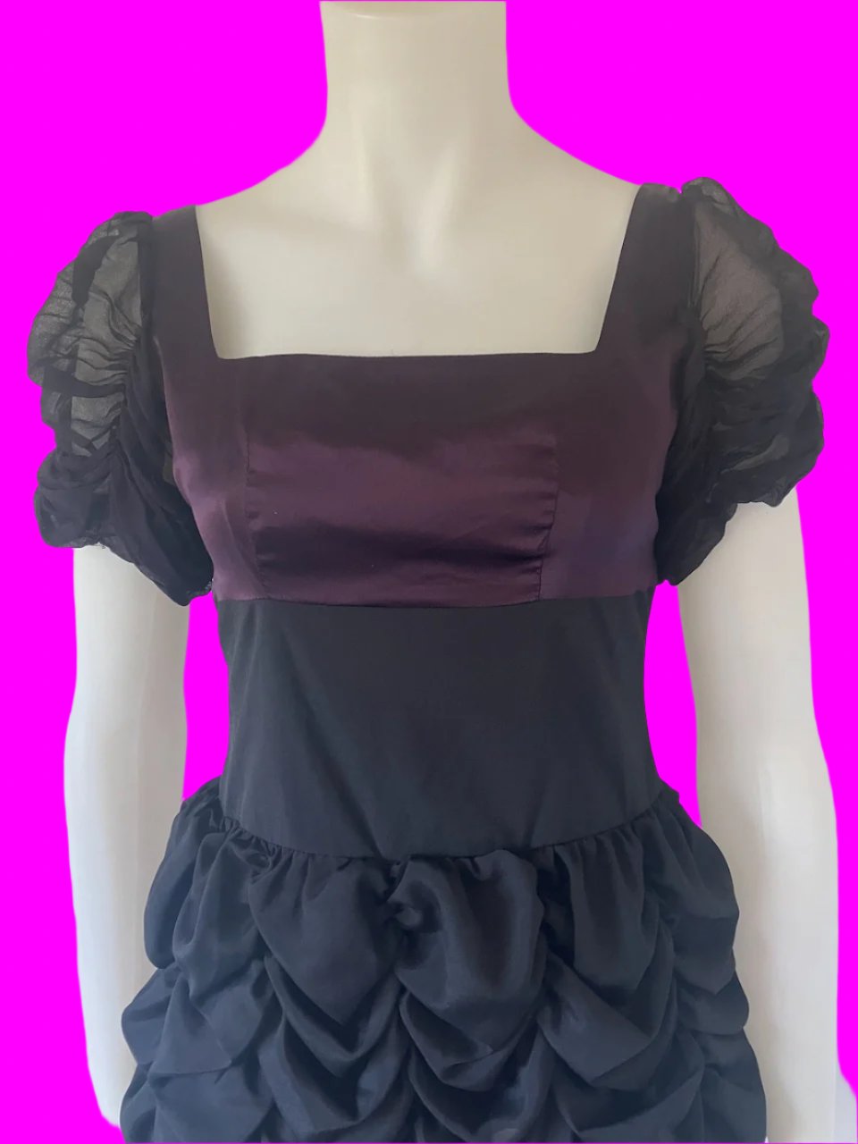 Marc Jacobs - Purple & Black Silk Dress - Size: 8