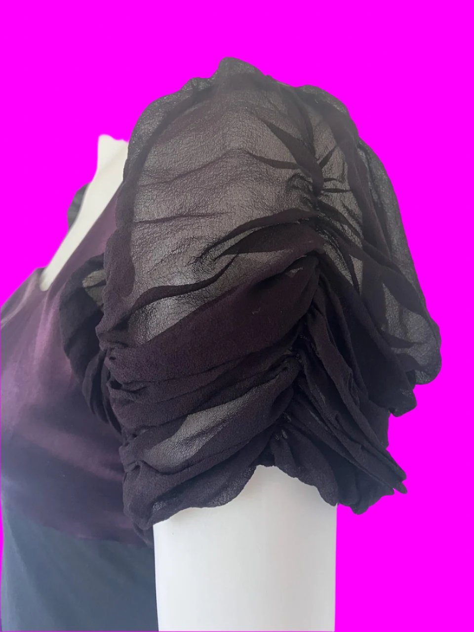 Marc Jacobs - Purple & Black Silk Dress - Size: 8