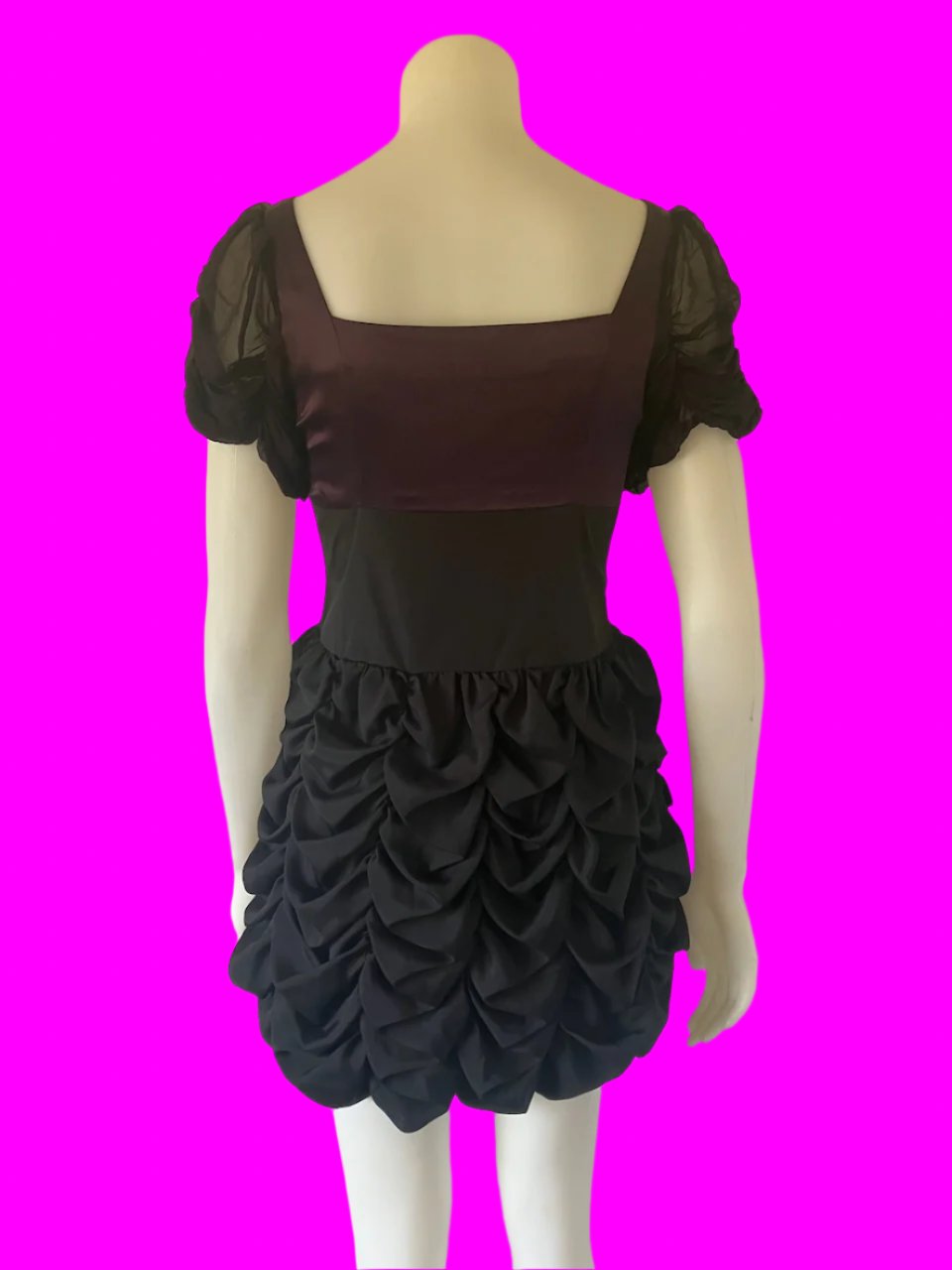Marc Jacobs - Purple & Black Silk Dress - Size: 8