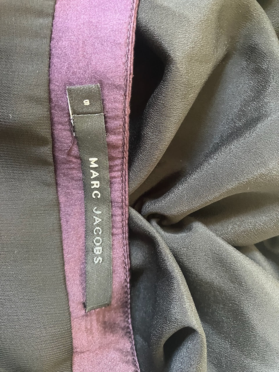 Marc Jacobs - Purple & Black Silk Dress - Size: 8