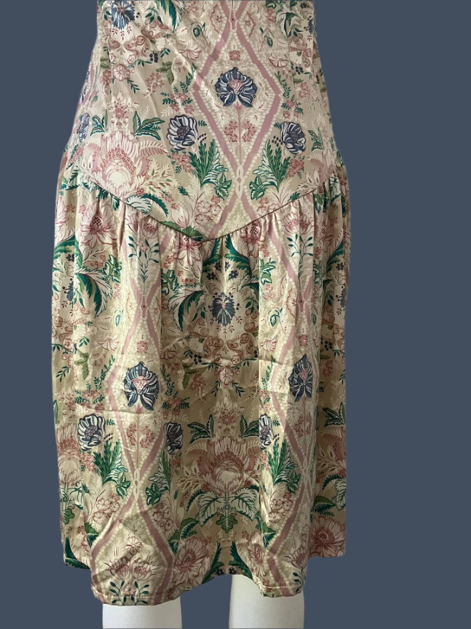 RUBY - Silk & Cotton Patterned Summer Dress - Size: L ( Small Fitting)