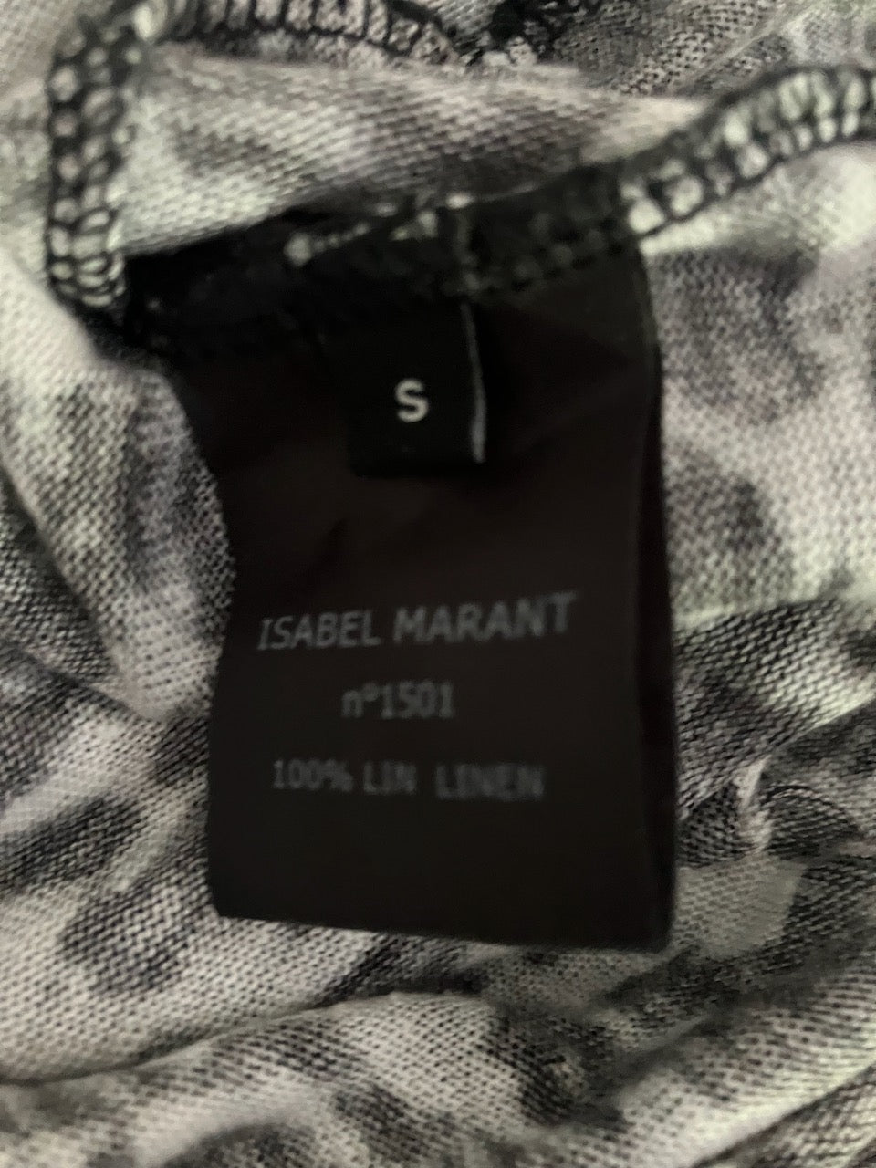 Isabel Marant Etoile - Linen Tee With Print - Size: S