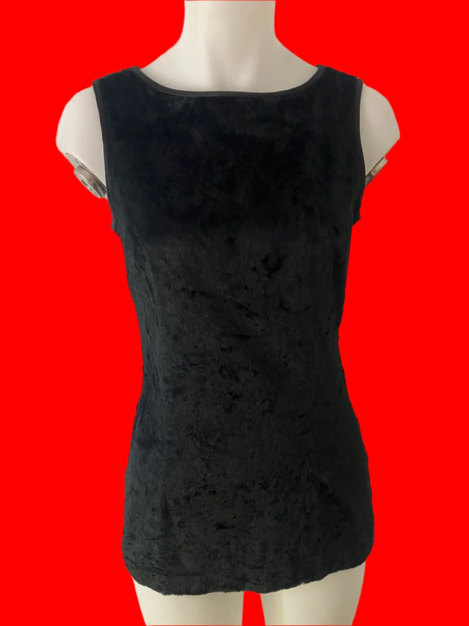 Nicole Miller - New York - Velvet Sleeveless Top - Size: 10