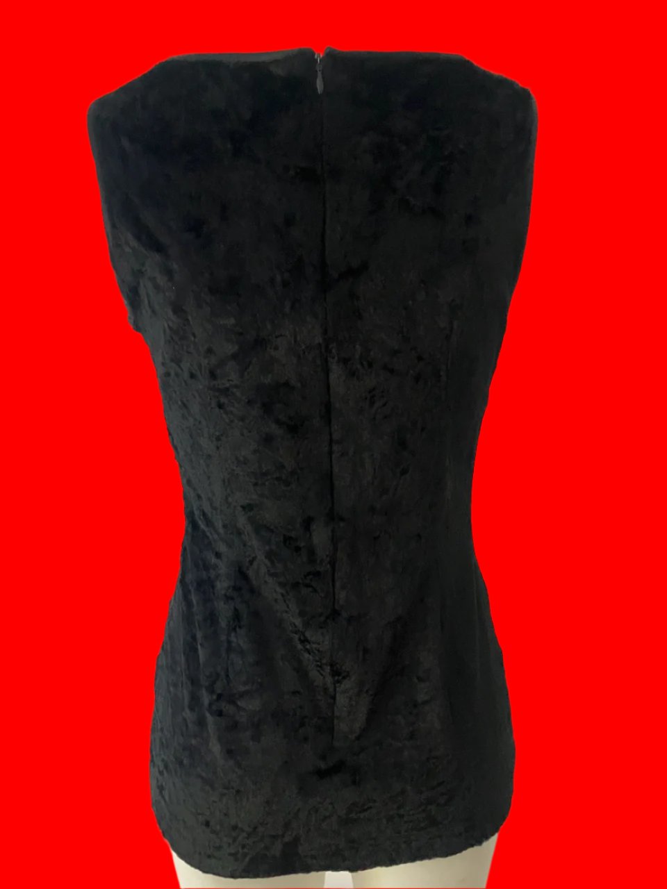 Nicole Miller - New York - Velvet Sleeveless Top - Size: 10