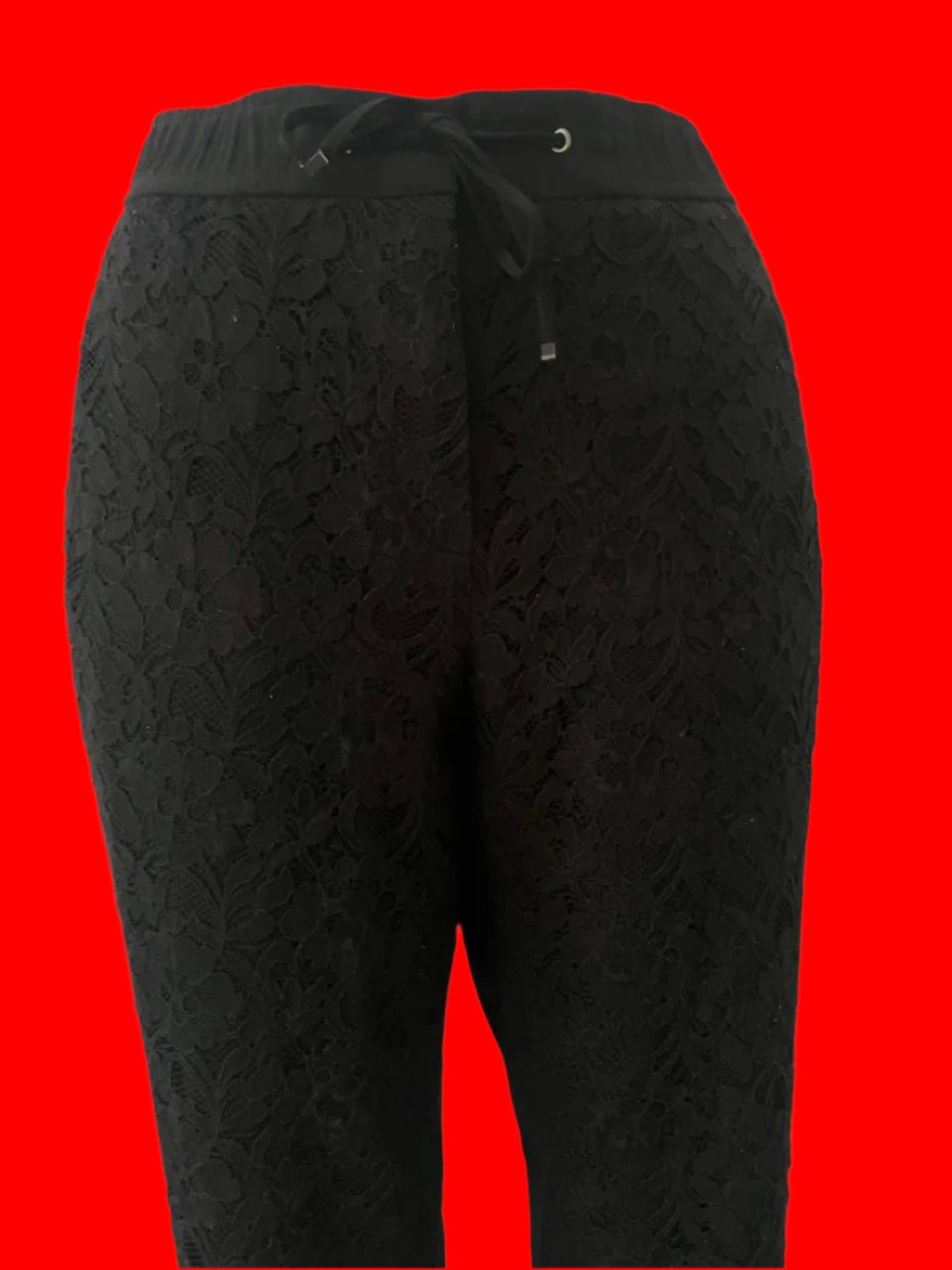 Gerry Weber - Black Lace Front Pants - Size - 14