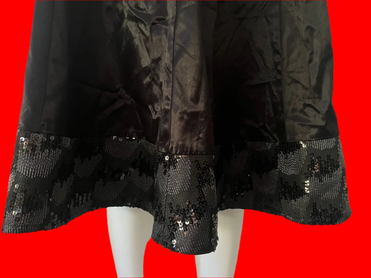 Gregory - Black Skirt With Sequins - Size: 14