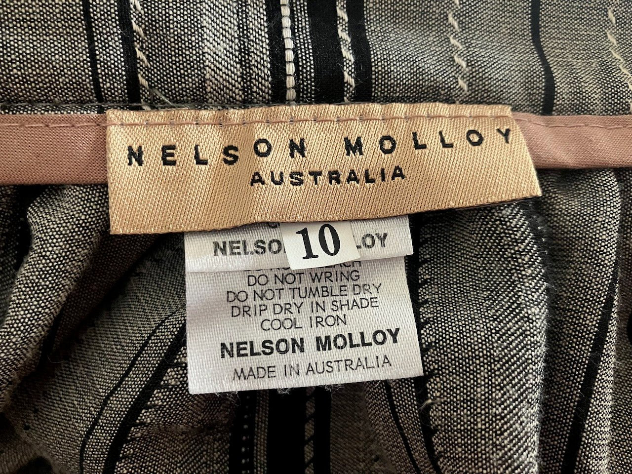 Nelson Molloy - Australian Designer Striped Skirt - Size: 10