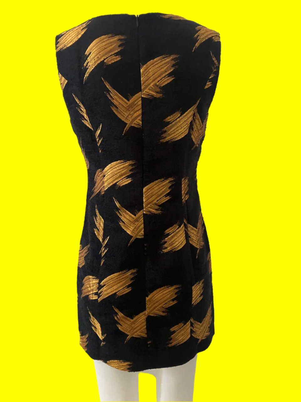 Serry Lia - Pure Wool Black Dress With Gold - Size: S